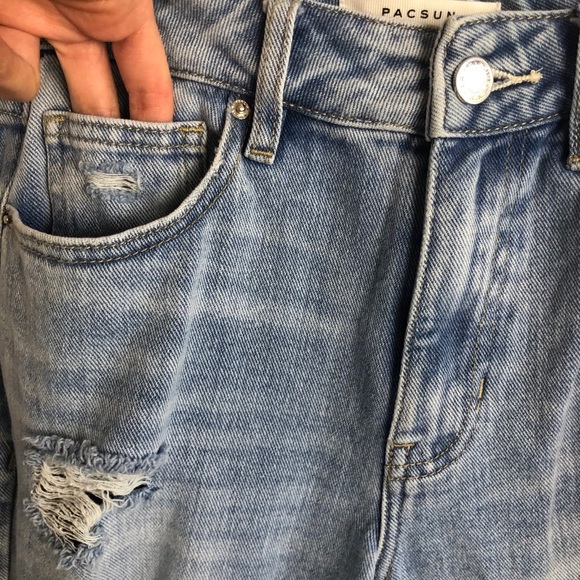 Pacsun light wash Distressed Mom Jeans - Picture 11 of 12